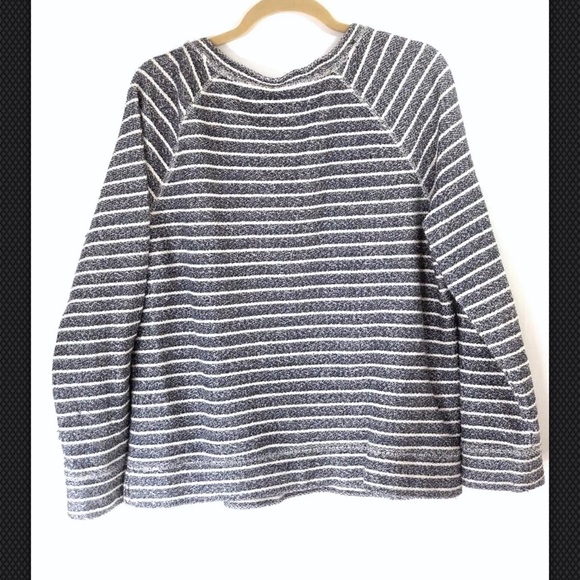 Lou & Grey Terri Cloth pullover Striped Blue White - Picture 2 of 4